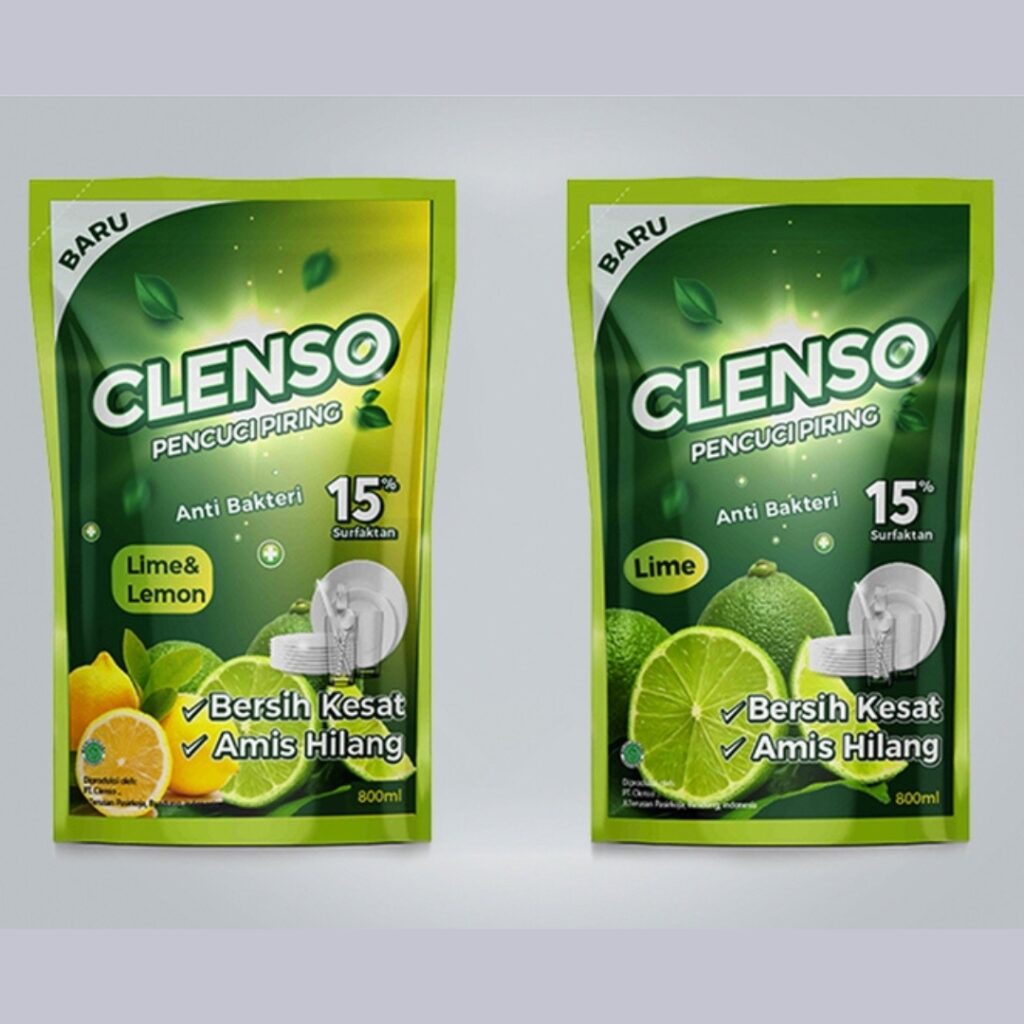 jasa desain grafis portofolio kemasan cleanso standing pouch