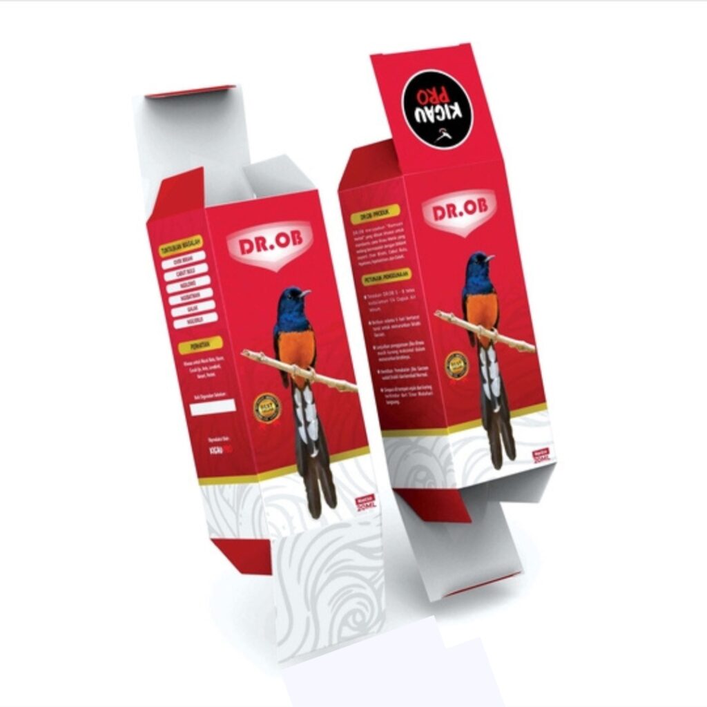 jasa desain grafis portofolio kemasan dupleks obat burung